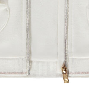 Gilet à capuche en molleton uni pour bébé fille 