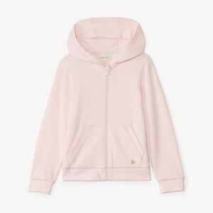 Gilet molleton uni à capuche pour fille 