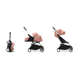 Poussette Stokke® YOYO³ de la naissance à 3 ans - cadre blanc/ginger 