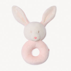 Doudou hochet lapin en velours  