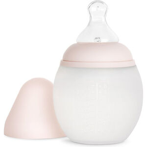 Biberon silicone 150 ml tétine débit lent Nude Main Biberon silicone 150 ml tétine débit lent Nude