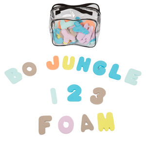 Coffret de bain chiffres et lettres en mousse 36 pièces 