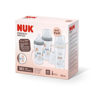 Pack de 3 biberons Perfect Match taille M 260 ml arcs-en-ciel/ballons 