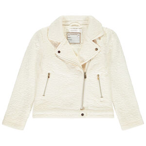 Perfecto en molleton jacquard fleurie pour fille 