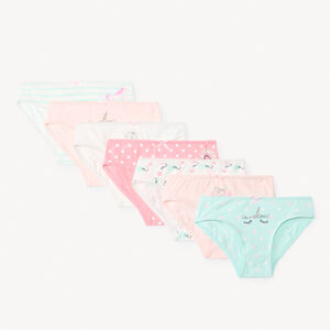 Lot de 7 culottes fantaisie licorne pour fille 