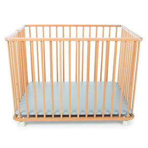 Parc pliant en bois Pocket vernis 