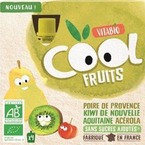 Gourdes sucrées Cool Fruits de Poire et Kiwi  