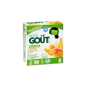 Brassé au lait de coco, mangue, banane, passion - 4 x 85g 