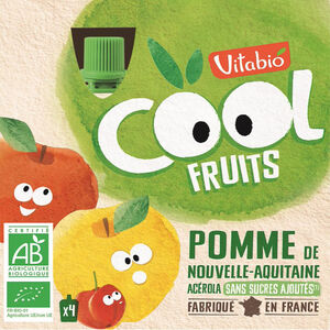 Gourdes sucrées Cool Fruits de Pomme 4x90g 