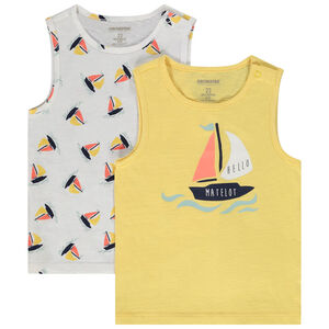 Lot de 2 débardeurs en jersey pour bébé garçon 