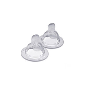 Lot de 2 tétines anatomique en silicone débit X 6M+ 