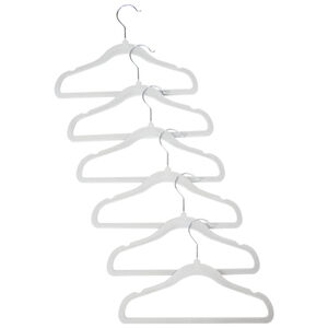 Lot de 6 cintres en velours gris 