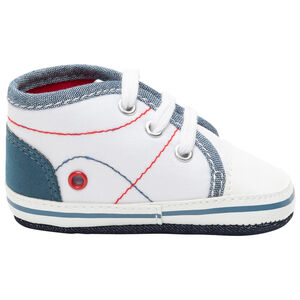 Baskets souples à détails en jean 