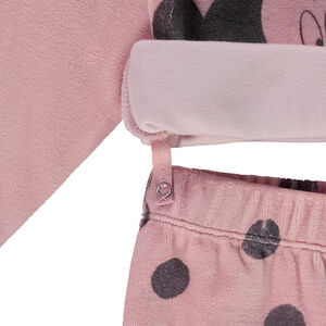 Ensemble 2 pièces en velours print Mickey et Minnie Disney pour bébé fille 