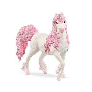 Figurine jument licorne fleurie 
