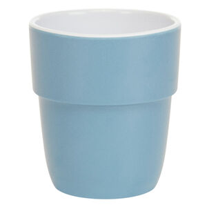 Gobelet en mélamine motif cœurs bleu 