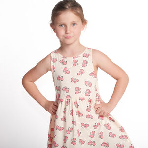 Robe sans manches imprimé fantaisie pour fille 