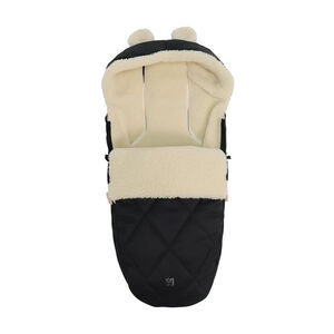 Chancelière chaude pour poussette XL Ears Wool Black  