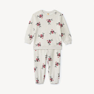 Ensemble jogging imprimé rennes de Noël pour bébé garçon 