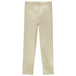 Legging gold slim en similicuir pour fille 