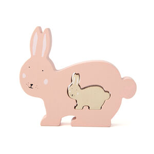 Puzzle bébé en bois - Mrs Rabbit 