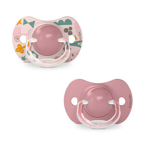 Lot de 2 sucettes silicone SX Pro 18M+ Walk in the park Rose Main Lot de 2 sucettes silicone SX Pro 18M+ Walk in the park Rose
