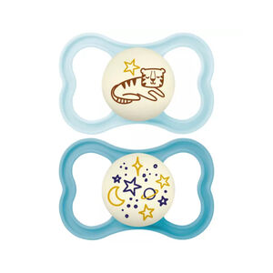 Lot de 2 sucettes silicone Suprême Nuit 6M+ (modèle aléatoire) 