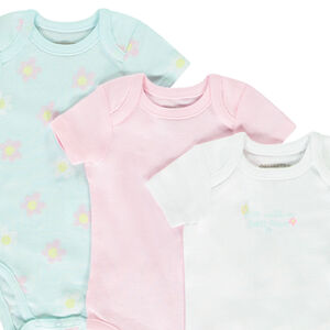 Lot de 7 bodies manches courtes fantaisies pour bébé fille  