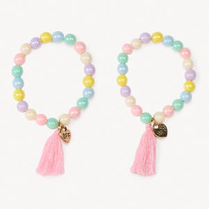 Lot de 2 bracelets à perles Best Friends pour fille 