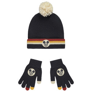 Bonnet Mickey Disney + gants fantaisie assortis pour garçon 