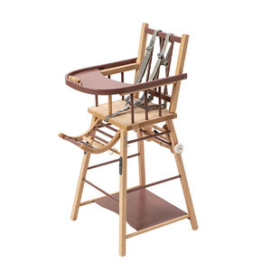 Chaise haute traditionnelle transformable Marcel vieux rose 