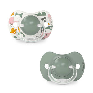 Lot de 2 sucettes silicone SX Pro 18M+ Walk in the park vert Main Lot de 2 sucettes silicone SX Pro 18M+ Walk in the park vert