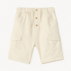 Bermuda style cargo en toile uni pour bébé garçon 