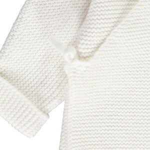 Gilet en tricot point mousse effet cache-coeur pour bébé fille 