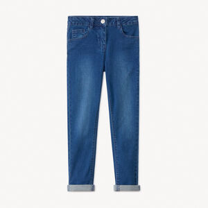 Jean skinny uni en denim pour fille  