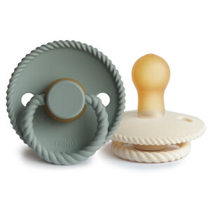 Lot de 2 sucettes Rope latex T1 - Cream/Sage 