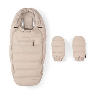 Kit hiver pour poussettes Nuna avec chancelière + moufles biscotti 