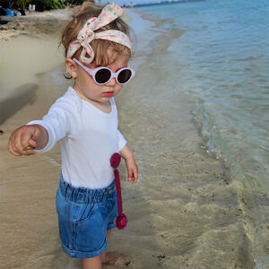 Lunettes de soleil avec cordon 9-24M Casual Joy lila 