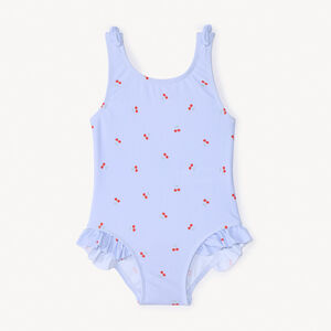 Maillot de bain 1 pièce rayé et imprimé cerises pour bébé fille 