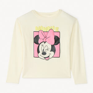 T-shirt manches longues print placé Minnie Disney pour fille 