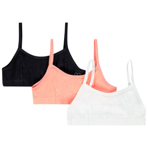 Lot de 3 brassières unies pour fille 