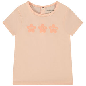 T-shirt manches courtes print fleuri pour bébé fille 