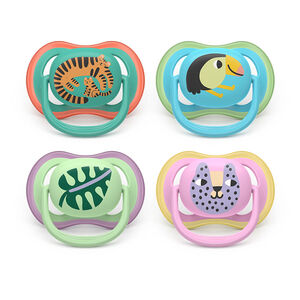 Lot de 2 sucettes silicone 6-18M Ultra Air décorées (lot aléatoire) 