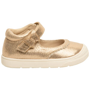 Babies dorées à scratch avec détail papillon pour bébé fille 