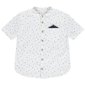 Chemise manches courtes imprimé carrés avec mouchoir pour garçon 