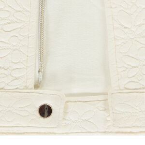 Perfecto en molleton jacquard fleurie pour fille 