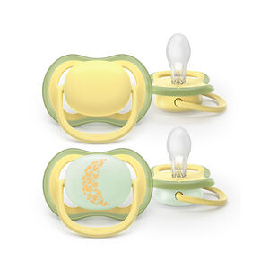 Lot de 2 sucettes silicone 18M+ Ultra Air jour/nuit mix 