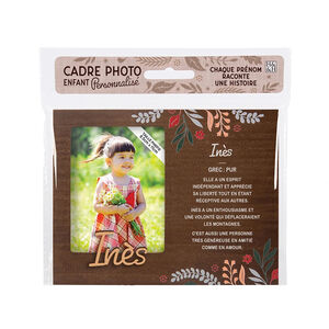 Cadre photo personnalisé 18,5 x 14,5 cm Inès 