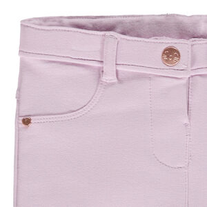 Jegging uni à bouton gravé 