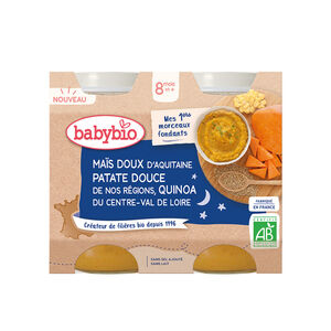 Lot de 2 pots de maïs/patate douce/quinoa 200g 